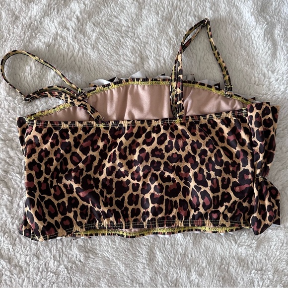 Original Cheetah (OG cheetah) Oversized Ruffle OSR swim top. - Picture 3 of 3